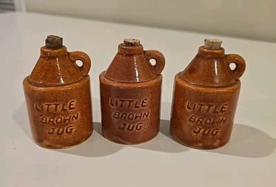 Mini 3" Vintage "Little Brown Jug" Set of 3
