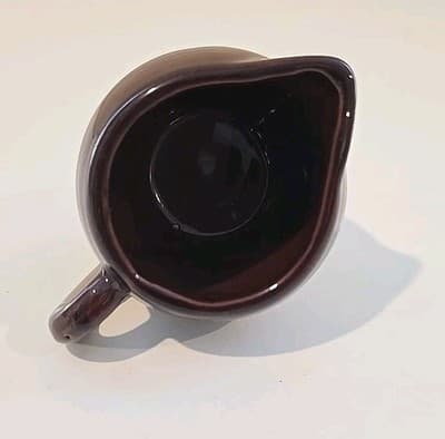 Pottery Creamer Jar Brown 2 1/4" Hot Wax North Carolina - Thumbnail 6