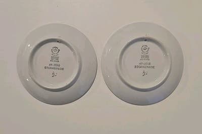 Vintage Denmark Royal Copenhagen Mini Plates Storkerede+ Set Of 2 - Thumbnail 3