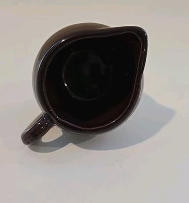 Pottery Creamer Jar Brown 2 1/4" Hot Wax North Carolina - Thumbnail 5