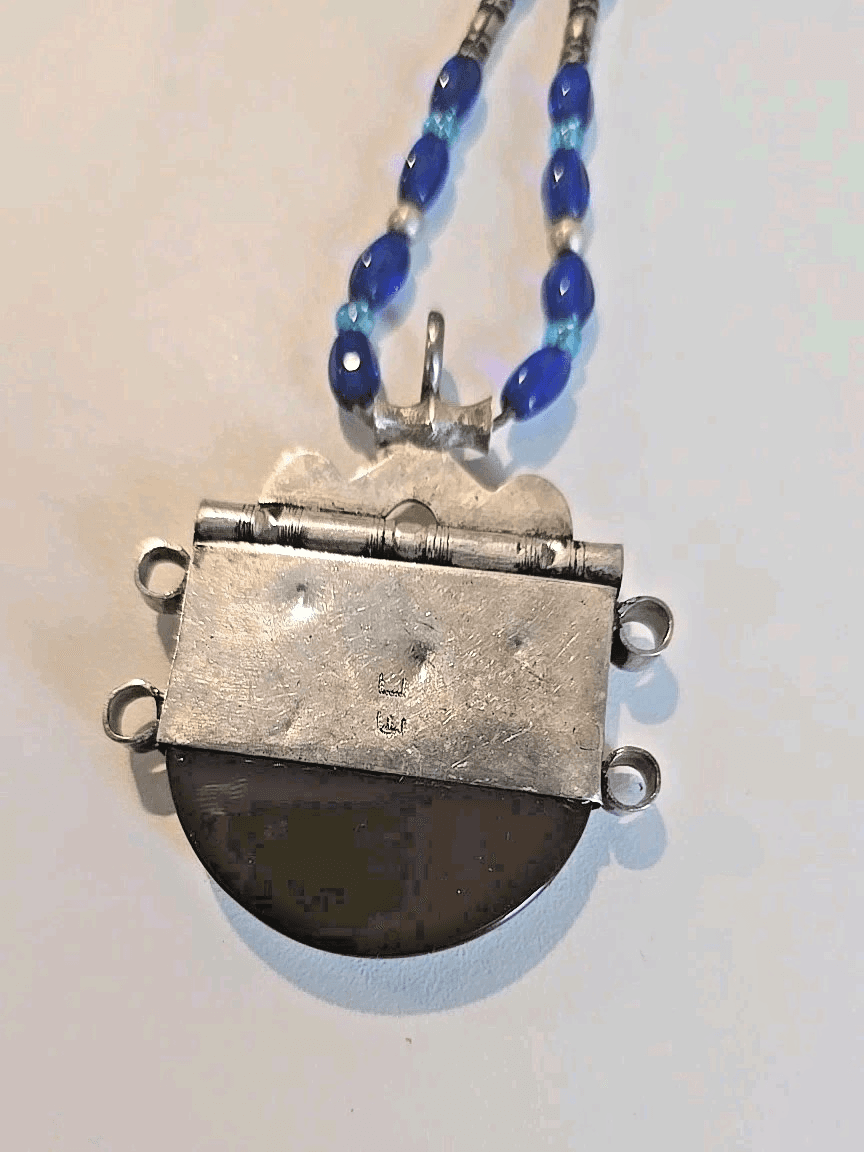 Tuareg Amulet Silver Carnelian Pendant Gri Gri Touareg Niger - Thumbnail 4