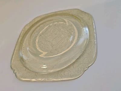 Federal Depression Glass Amber Yellow Madrid Bread Plate Pressed 6in - Thumbnail 4