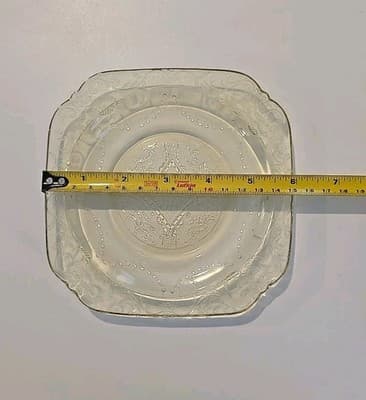 Federal Depression Glass Amber Yellow Madrid Bread Plate Pressed 6in - Thumbnail 5