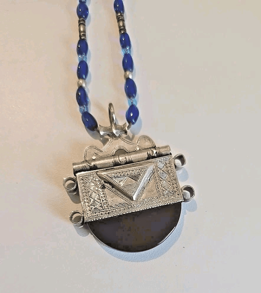 Tuareg Amulet Silver Carnelian Pendant Gri Gri Touareg Niger