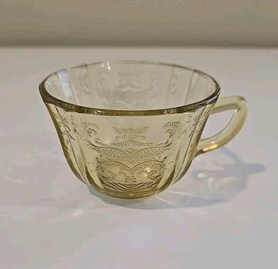 Vintage Depression Federal Glass Co. Madrid Amber Coffee/Tea Cup or Mug - Thumbnail 3