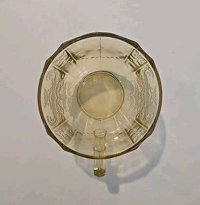 Vintage Depression Federal Glass Co. Madrid Amber Coffee/Tea Cup or Mug - Thumbnail 7
