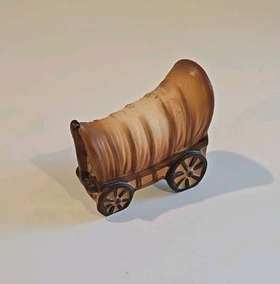 Conistoga Wagon, Miniature Porcelain, Vintage Japan