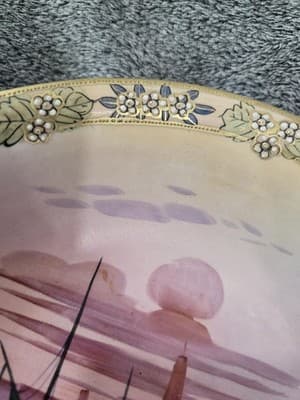 Nippon 7 1/4” Bowl Sailboats City Scape Gold Edges - Thumbnail 3
