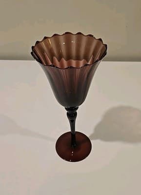 Amethyst Candle Holder Vase Circleware Handblown Art Glass 11" - Thumbnail 5