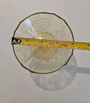 Vintage Amber/Yellow Madrid Federal Depression Glass Dessert Sherbet Cup - Thumbnail 5