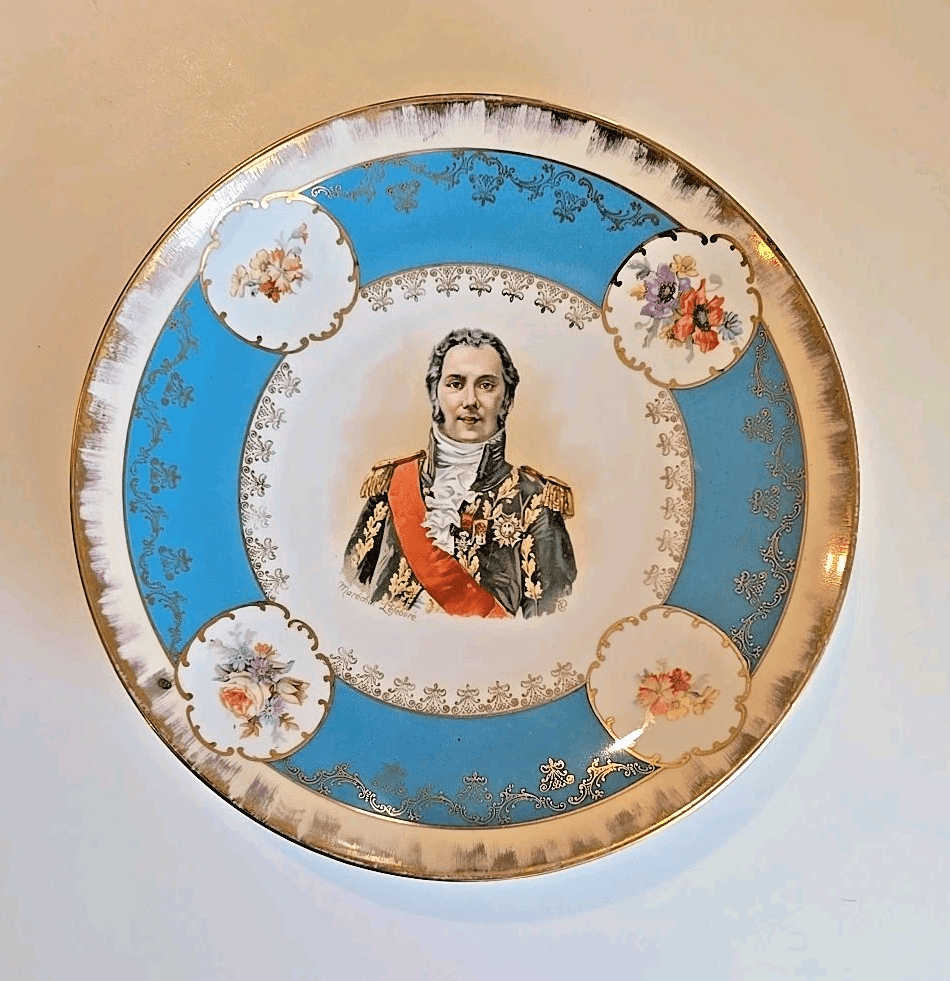 Marechal Lefebvre Plate Blue Gold Gilt Floral 9 3/4" - Thumbnail 2