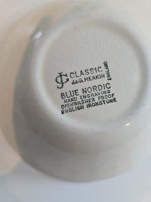 J. G. Meakin Blue Nordic Blue Onion England Cereal Bowl 6 1/2” - Thumbnail 4