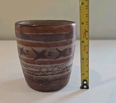 Hand-Crafted Mexico Mug Hand Painted From the 1950's Jalisco - Thumbnail 7