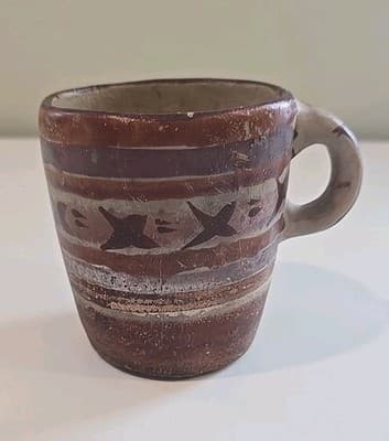 Hand-Crafted Mexico Mug Hand Painted From the 1950's Jalisco