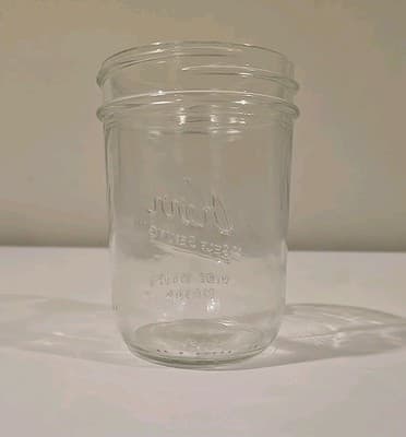 Kerr Glass 8oz Jelly Jar - "Self Sealing" Wide Mouth Mason - Thumbnail 4