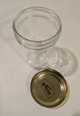 Kerr Glass 8oz Jelly Jar - "Self Sealing" Wide Mouth Mason - Thumbnail 8