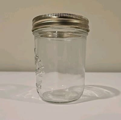 Kerr Glass 8oz Jelly Jar - "Self Sealing" Wide Mouth Mason - Thumbnail 3