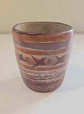 Hand-Crafted Mexico Mug Hand Painted From the 1950's Jalisco - Thumbnail 6