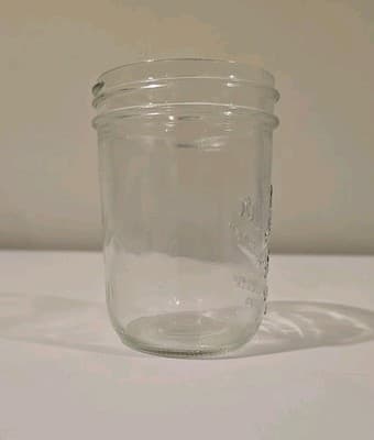 Kerr Glass 8oz Jelly Jar - "Self Sealing" Wide Mouth Mason - Thumbnail 5