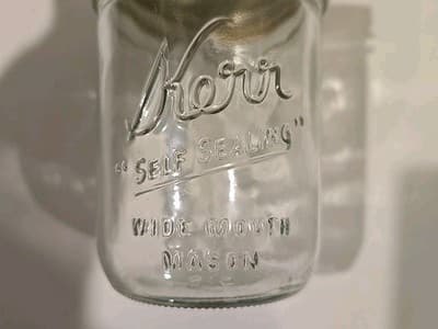 Kerr Glass 8oz Jelly Jar - "Self Sealing" Wide Mouth Mason - Thumbnail 3
