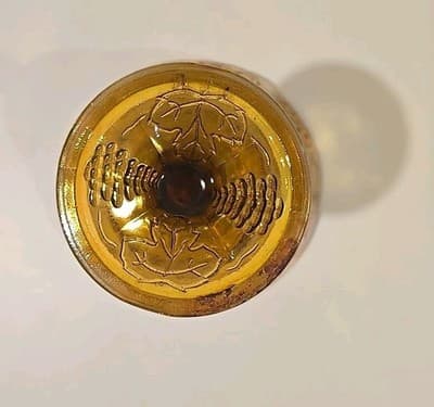Indiana Carnival Glass Pedestal Bowl Marigold Harvest Grape Compote Vintage - Thumbnail 10