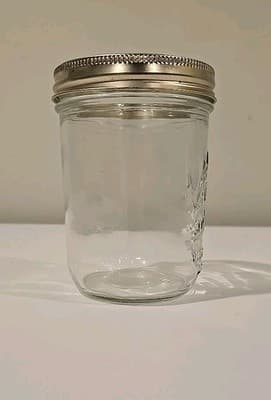 Kerr Glass 8oz Jelly Jar - "Self Sealing" Wide Mouth Mason - Thumbnail 5