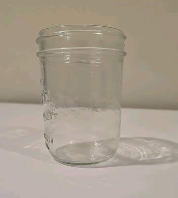 Kerr Glass 8oz Jelly Jar - "Self Sealing" Wide Mouth Mason - Thumbnail 4