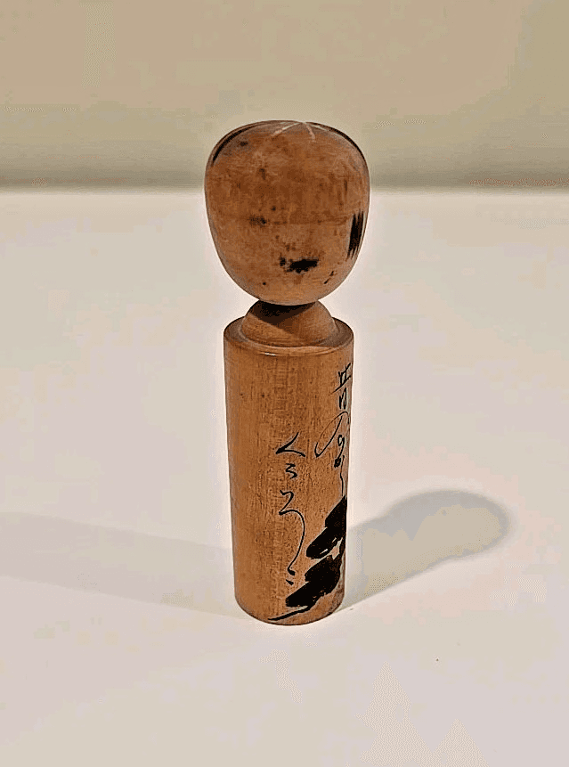 Kokeshi Doll Unique Design Vintage Rare Old Retro 3.5" - Thumbnail 4