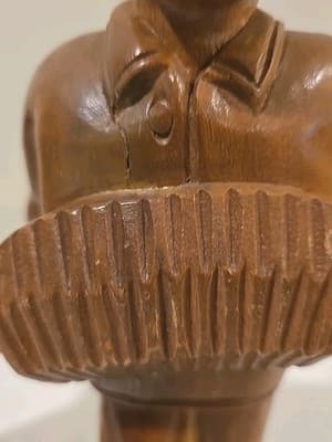 2 Hand Carved Wooden Wood Choir Boys Carolers Christmas 12" - Thumbnail 8