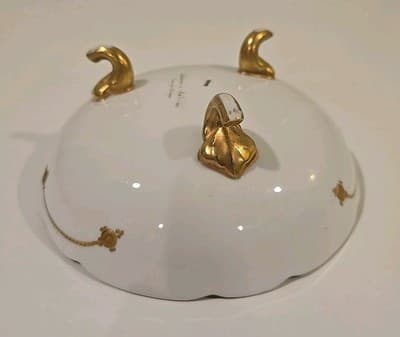 Blakeman & Henderson Limoges France Gold Gilt Three Footed Bowl Dish - Thumbnail 11