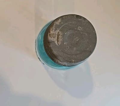 Vintage Ball Blue Glass Perfect Mason Canning Jar 1 Quart with Zinc Lid - Thumbnail 6