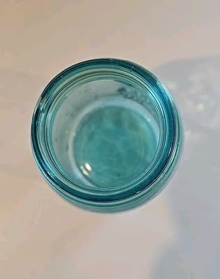 Vintage Ball Blue Glass Perfect Mason Canning Jar 1 Quart with Zinc Lid - Thumbnail 7