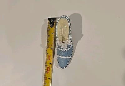 Vintage Resin Victorian Shoe Christmas Ornament Lot Of (3) - Thumbnail 7