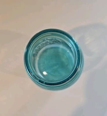 Vintage Ball Blue Glass Perfect Mason Canning Jar 1 Quart with Zinc Lid - Thumbnail 8