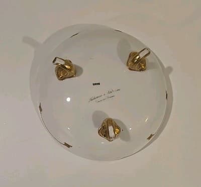 Blakeman & Henderson Limoges France Gold Gilt Three Footed Bowl Dish - Thumbnail 7