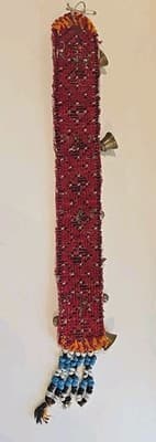 Tassel Segusha Belly Dance Hair Piece 3" x 27" with Bells - Thumbnail 5