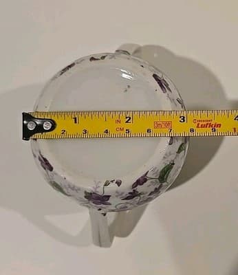 Sugar Bowl Covered with Purple Violets Gold Gilt, Unbranded - Thumbnail 6