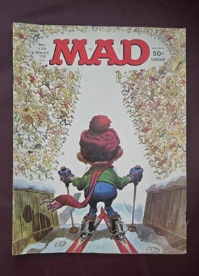 Vintage MAD Magazine March 1975 Skiing VG