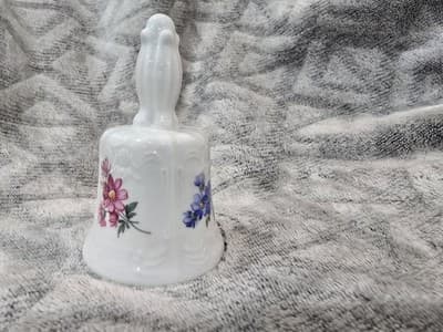 Vintage Schirnding Porzallan Bavaria Porcelain Bell Flowers Floral White - Thumbnail 6