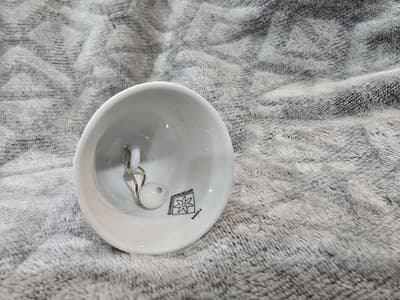 Vintage Schirnding Porzallan Bavaria Porcelain Bell Flowers Floral White - Thumbnail 7