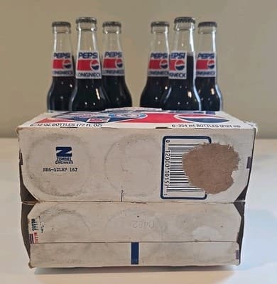 Richard Petty 1992 Fan Appreciation Tour 6 Pack Long Neck Pepsi Bottles UNOPENED - Thumbnail 7