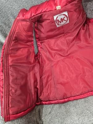 Michael Kors Red Satin Bomber Vest Sz M - Thumbnail 6