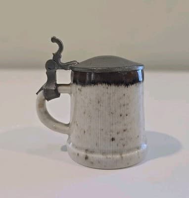 Vintage ERBO Zinn Aus Liebe German Miniature Beer Stein - Thumbnail 4