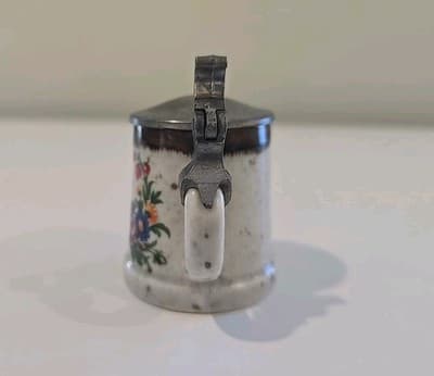 Vintage ERBO Zinn Aus Liebe German Miniature Beer Stein - Thumbnail 3