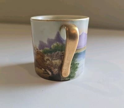 Vintage Ardalt Lenwile China Hand Painted Cup and Saucer ROMANTIC Style #7334 - Thumbnail 8