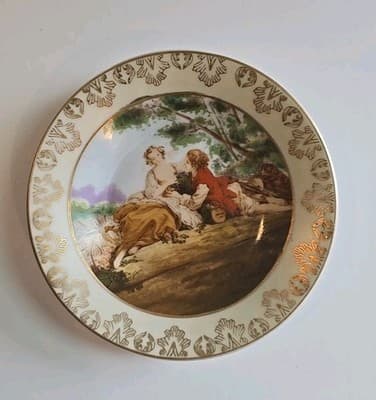 Vintage Ardalt Lenwile China Hand Painted Cup and Saucer ROMANTIC Style #7334 - Thumbnail 3