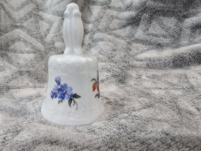 Vintage Schirnding Porzallan Bavaria Porcelain Bell Flowers Floral White - Thumbnail 2