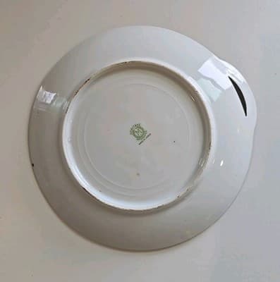 Antique Noritake Hand Painted Handle Plate with Moriage Windmill 7" - Thumbnail 3