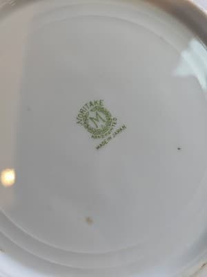 Antique Noritake Hand Painted Handle Plate with Moriage Windmill 7" - Thumbnail 4