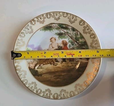 Vintage Ardalt Lenwile China Hand Painted Cup and Saucer ROMANTIC Style #7334 - Thumbnail 4